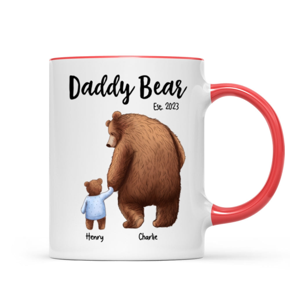 Daddy Bear Papa Bear Fathers Day Gift For Husband Dad Grandpa Personalized Mug