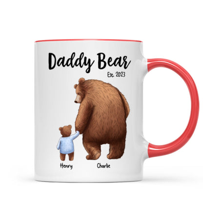 Daddy Bear Papa Bear Fathers Day Gift For Husband Dad Grandpa Personalized Mug