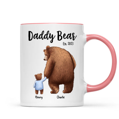 Daddy Bear Papa Bear Fathers Day Gift For Husband Dad Grandpa Personalized Mug