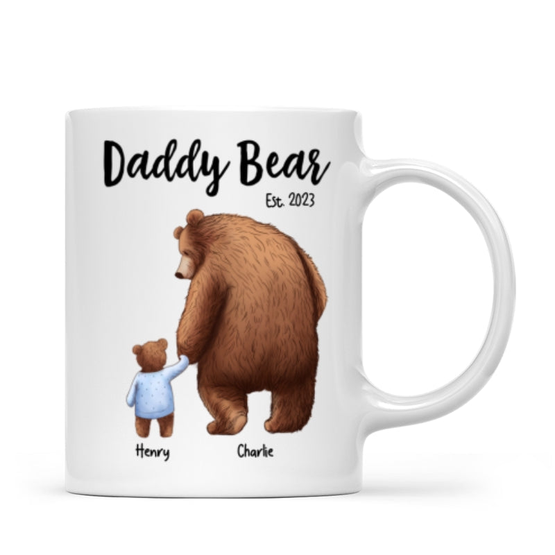 Daddy Bear Papa Bear Fathers Day Gift For Husband Dad Grandpa Personalized Mug