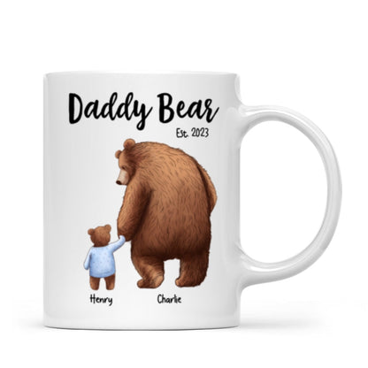 Daddy Bear Papa Bear Fathers Day Gift For Husband Dad Grandpa Personalized Mug