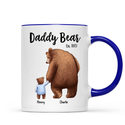 Daddy Bear Papa Bear Fathers Day Gift For Husband Dad Grandpa Personalized Mug