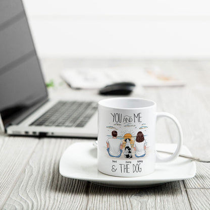 You And Me Beach Outline Personalized Mug, Gift For Him, For Her