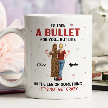 Funny Best Friends Mug Personalized Friends Back View Ceramic Cup with Sarcastic Friendship Quote