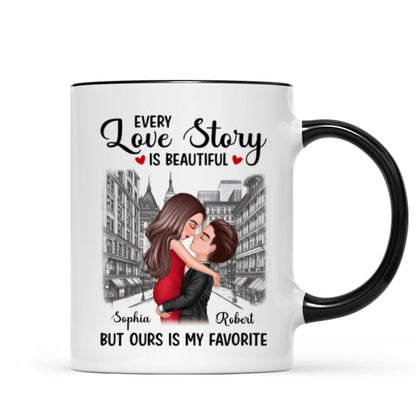 Elegant Couple On The Street Personalized Mug