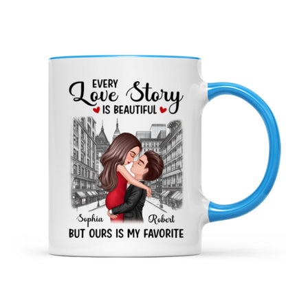 Elegant Couple On The Street Personalized Mug