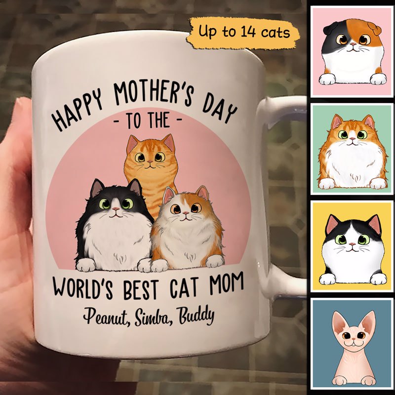 World's Best Cat Mom Mother's Day Gift Personalized Mug