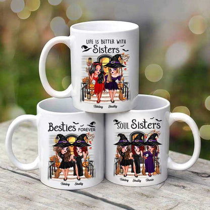 Halloween Best Friends Sister Front Porch Personalized Mug