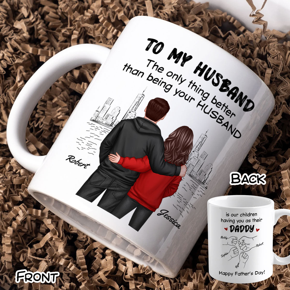 The Only Thing Better Than Having You As My Husband Fist Bump Outline Personalized Mug