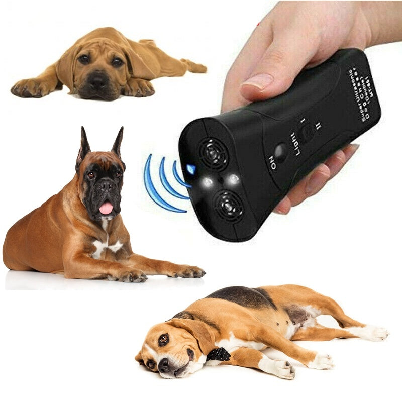 3-in-1 Anti-Barking Device Ultrasonic Repeller & LED Light