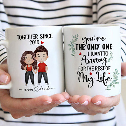 Doll Couple Watercolor Together Since Personalized Mug