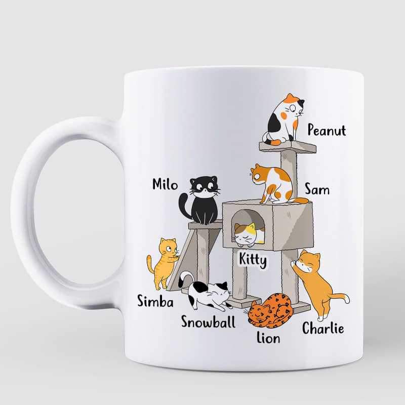 Cat Tower Personalized Mug