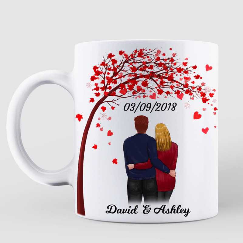 Couple Anniversary Date Gift For Him For Her Personalized Mug