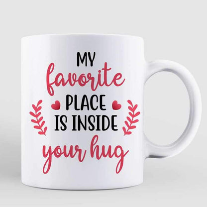 Couple Under Pink Tree Personalized Mug