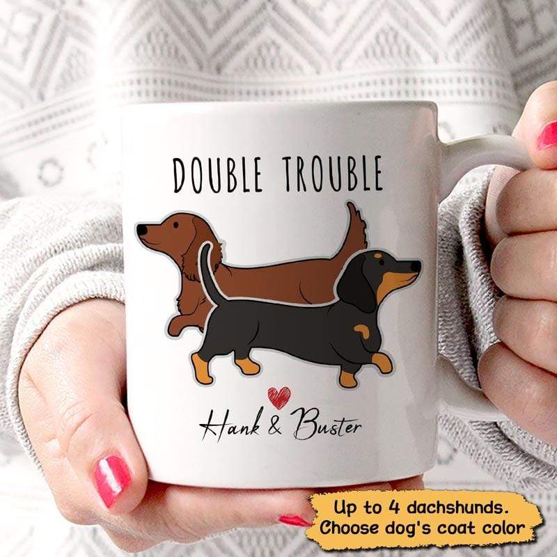 Dachshund Personalized Dog Mom AOP Coffee Mug