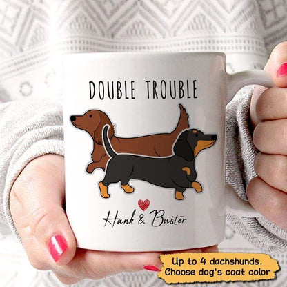 Dachshund Personalized Dog Mom AOP Coffee Mug