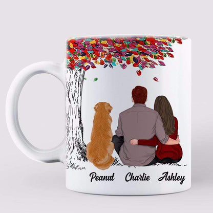 Dogs Colorful Tree Couple Built A Life Personalized Coffee Mug