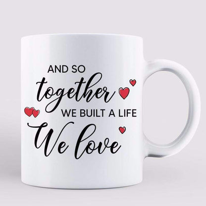Dogs Colorful Tree Couple Built A Life Personalized Coffee Mug