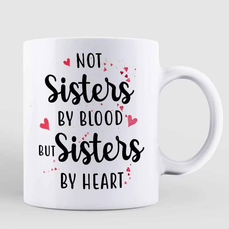 Fashion Girls Sisters Under Pink Tree Personalized Mug