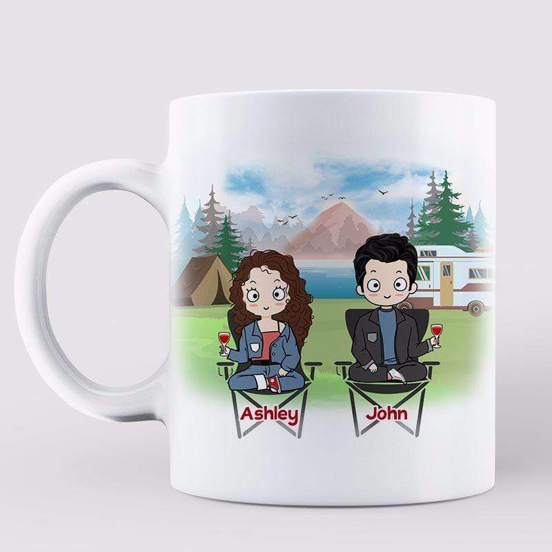 Husband and Wife Camping Partners Personalized Coffee AOP Mug