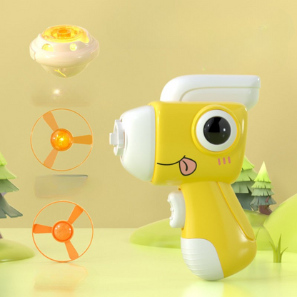 2 in 1 Dino Spinning Top and Frisbee Launcher Toy