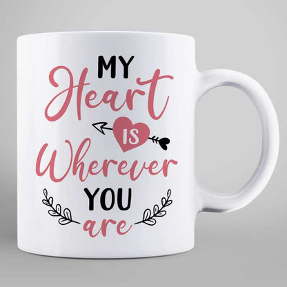 My Heart Is Where You Are Couple Gift Personalized Mug