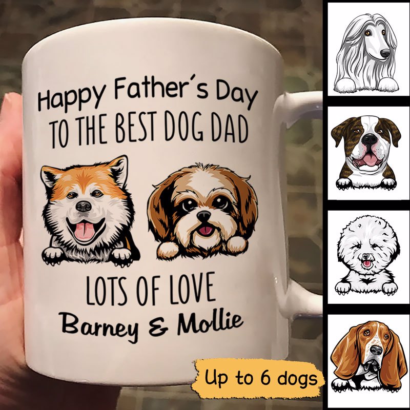 Happy Father's Day Best Dog Daddy Dog Dad Personalized Mug