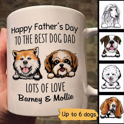 Happy Father's Day Best Dog Daddy Dog Dad Personalized Mug