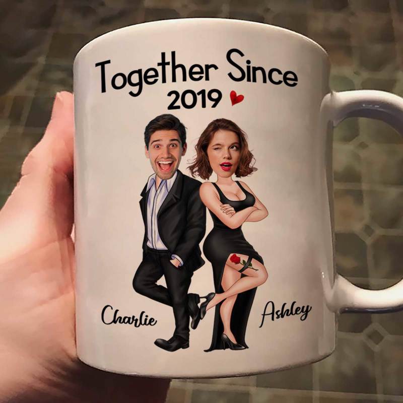 Couple Funny Custom Face Photo Valentine's Day Gift For Him For Her Personalized Mug