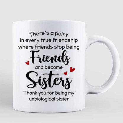 Besties Best Friends Sitting On The Beach Personalized Mug