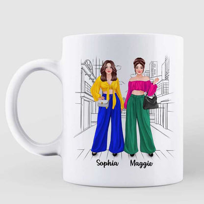 Fashion Besties On Road Gift For Best Friends Personalized Mug