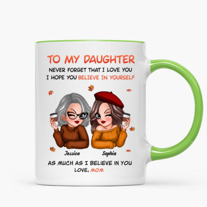 To My Daughter Fall Season Pretty Women Personalized Mug