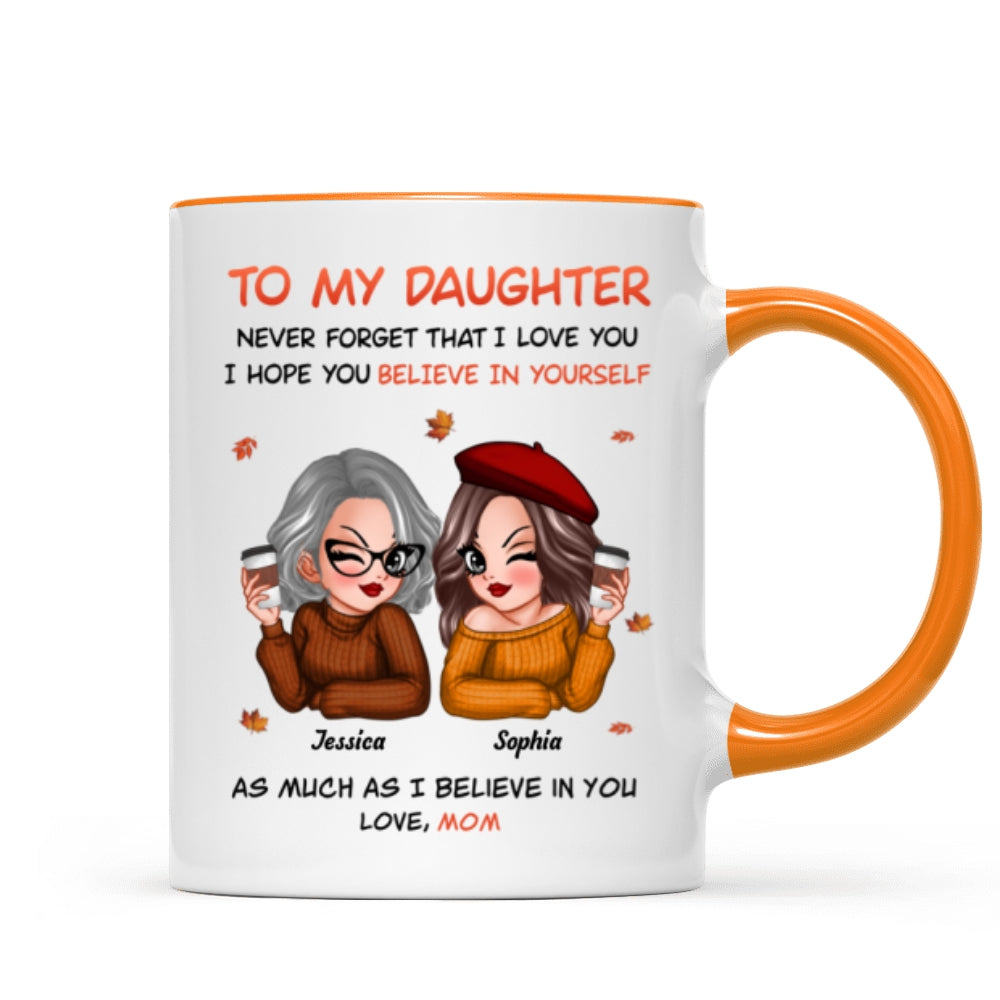 To My Daughter Fall Season Pretty Women Personalized Mug