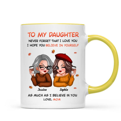 To My Daughter Fall Season Pretty Women Personalized Mug
