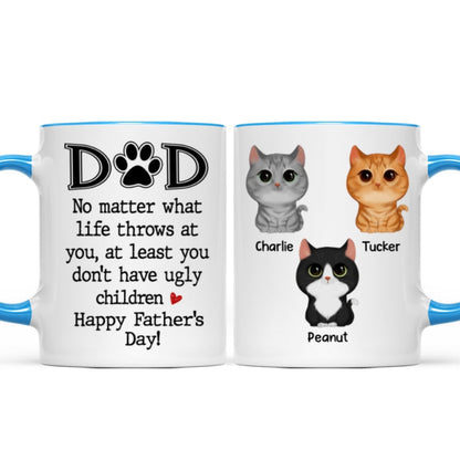 Cat Dad No Matter What Happy Father's Day Personalized Mug