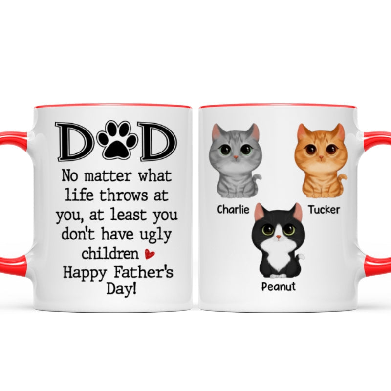 Cat Dad No Matter What Happy Father's Day Personalized Mug