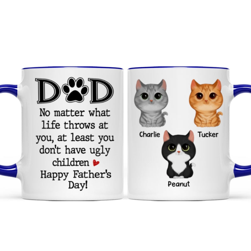 Cat Dad No Matter What Happy Father's Day Personalized Mug