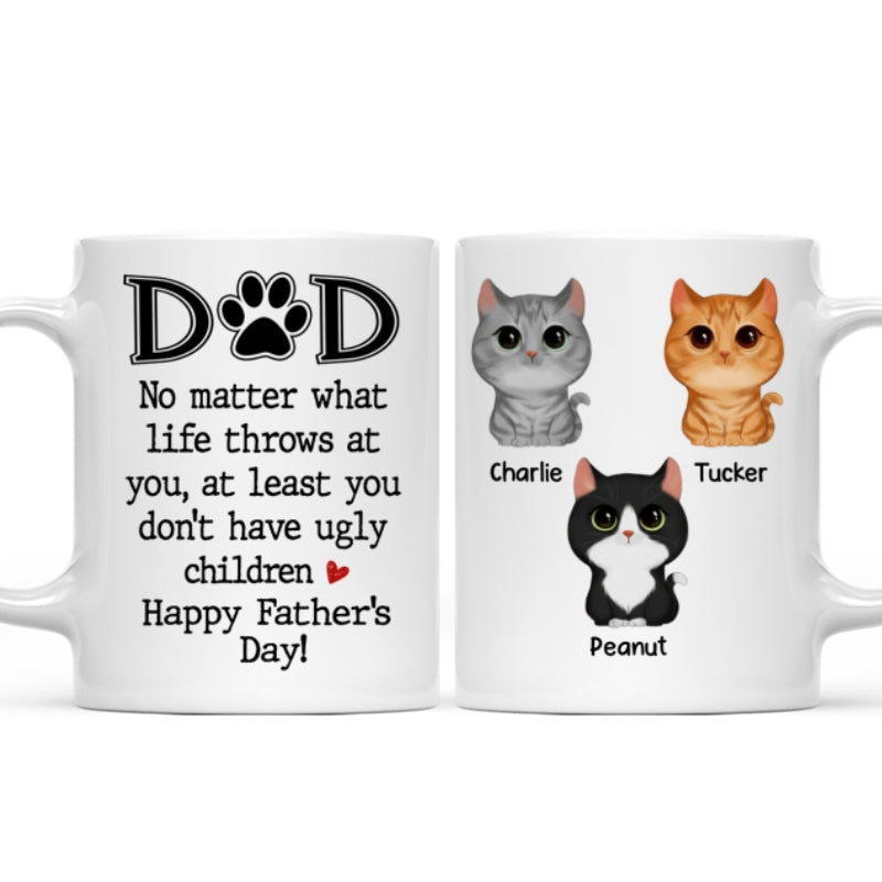 Cat Dad No Matter What Happy Father's Day Personalized Mug