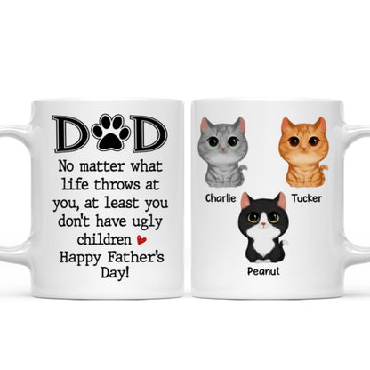 Cat Dad No Matter What Happy Father's Day Personalized Mug
