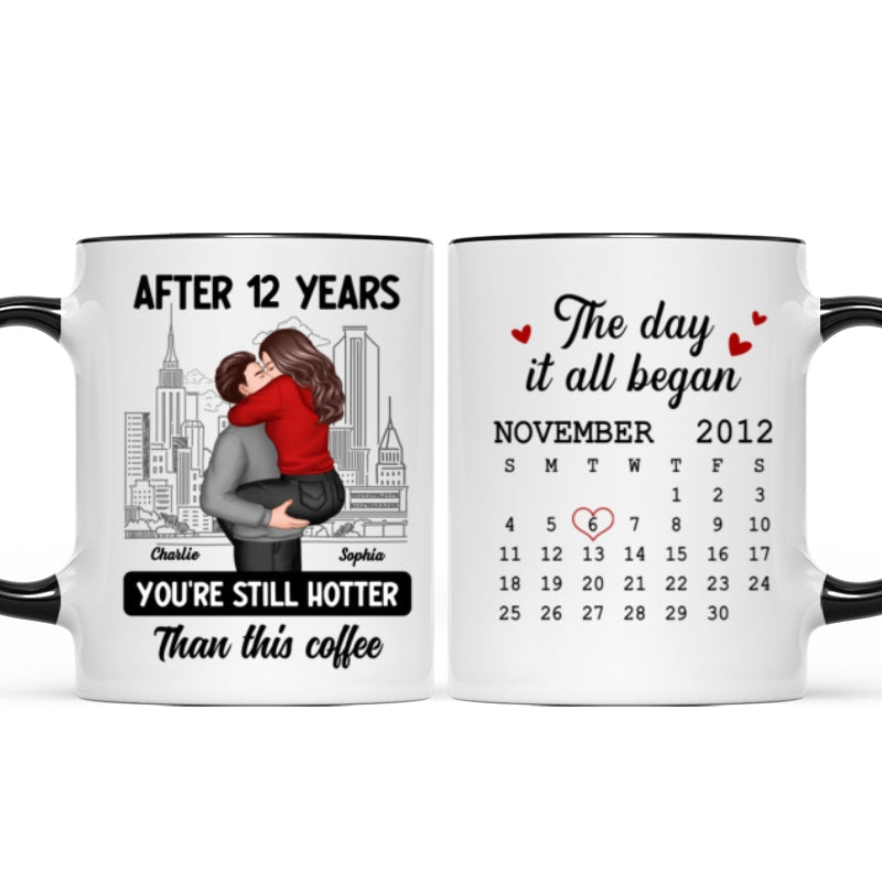 You're Still Hotter Than This Coffee Calendar Anniversary Gift For Couple Gift Personalized Mug