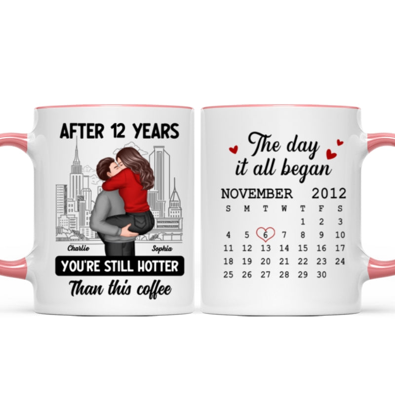You're Still Hotter Than This Coffee Calendar Anniversary Gift For Couple Gift Personalized Mug