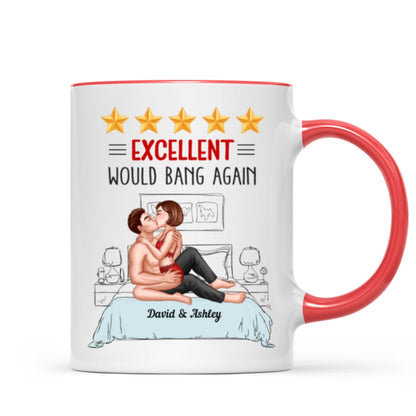 Five - Star Sexy Couple Kissing On Bed Personalized Mug