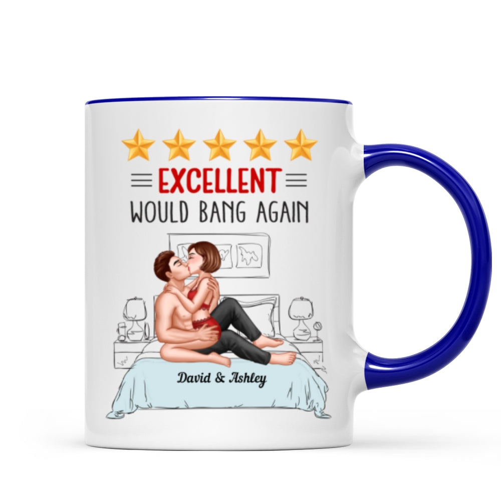 Five - Star Sexy Couple Kissing On Bed Personalized Mug