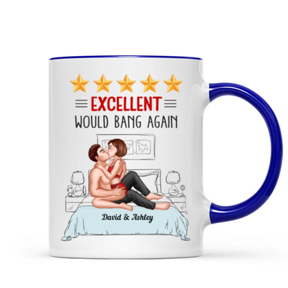 Five - Star Sexy Couple Kissing On Bed Personalized Mug