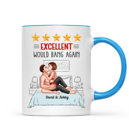 Five - Star Sexy Couple Kissing On Bed Personalized Mug