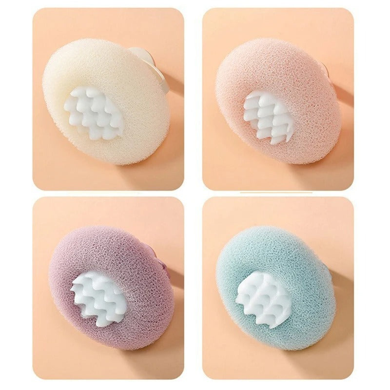 Soft Loofah Sponge With Suction Cup Exfoliating Bath Sponge For Shower