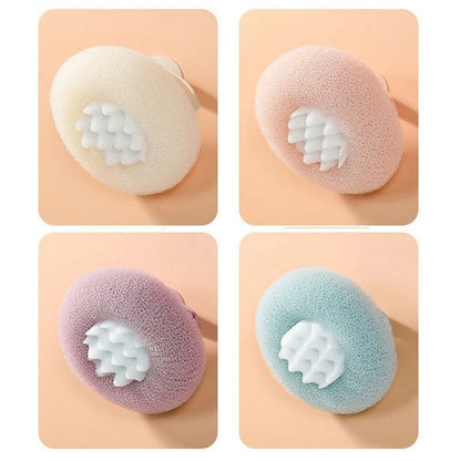 Soft Loofah Sponge With Suction Cup Exfoliating Bath Sponge For Shower