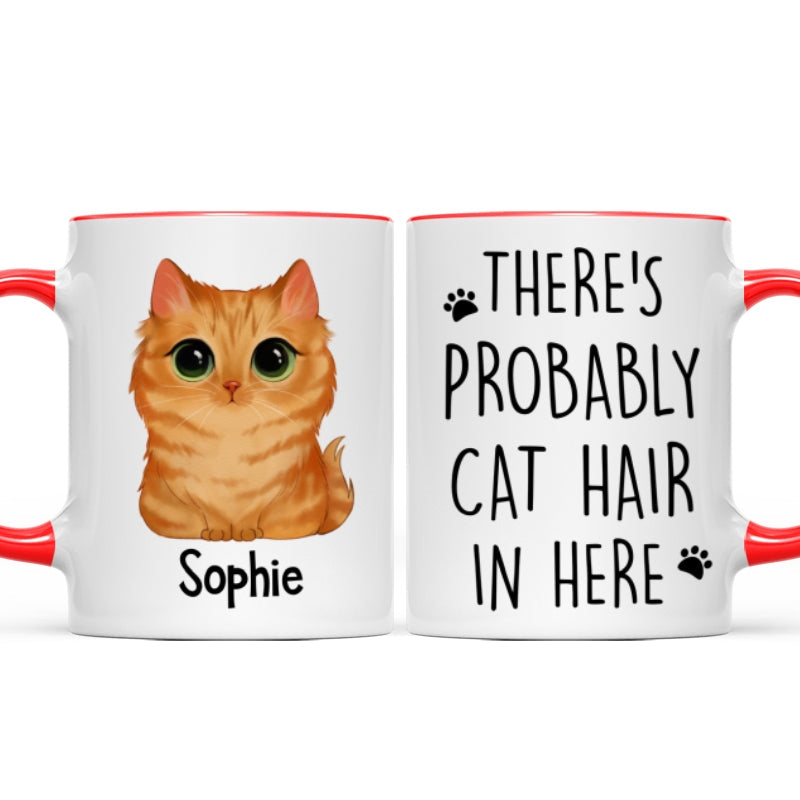 Watercolor Cute Cats There's Probably Cat Hair In Here Gift For Cat Lovers Personalized Mug