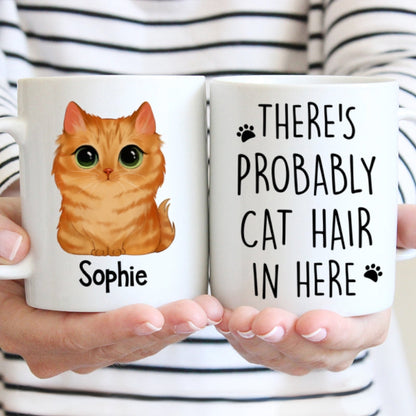 Watercolor Cute Cats There's Probably Cat Hair In Here Gift For Cat Lovers Personalized Mug