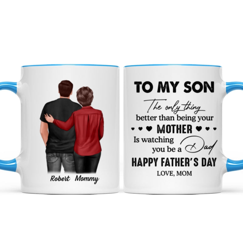 To My Son From Mom Personalized Mug, Father's Day Gift For Son